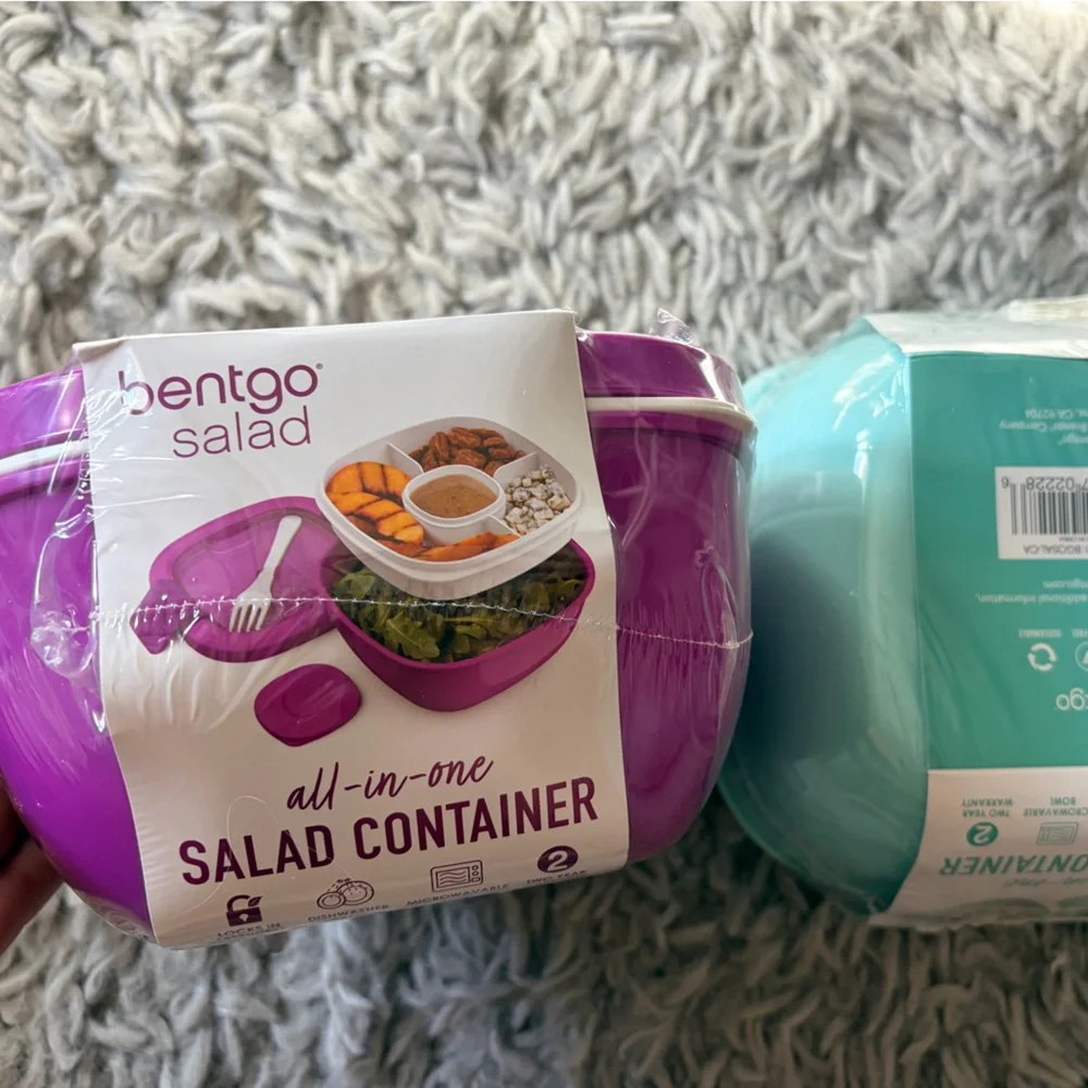 bentgo All-in-One Salad Container - Purple & Teal